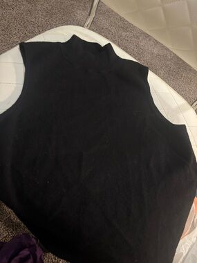 Marled Off-the-Shoulder Black Sweater